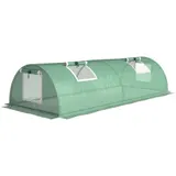 Outsunny Mini Tunnelgewächshaus Foliengewächshaus mit Mesh Fenster UV-beständig PE Folie grün 200x80x45cm ideal für Gartenpflanzen   Aosom.de – Bild 1