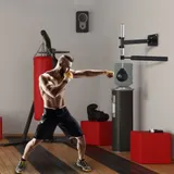 HOMCOM Boxgestell mit Speedball und Wandhalterung, klappbar, höhenverstellbar, 360° Schaukel für Erwachsene   Aosom.de – Bild 3
