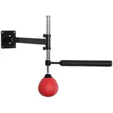 HOMCOM Boxgestell Spinning Bar Boxing Wandhalterung klappbar mit Reflexstange Höhenverstellbarer 360° Schaukel für Erwachsene, Rot   Aosom – Bild 1