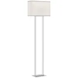 HOMCOM LED Stehlampe Wohnzimmer Stehleuchte mit Leinen-Lampenschirm, minimalistische Standleuchte Nachtleuchte für Schlafzimmer Weiß   Aosom – Bild 1