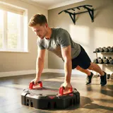 SPORTNOW Liegestützbrett 7-in-1 Verstellbares Push Up Board mit Widerstandsbändern Rollen Türanker, Faltbar Liegestütze Brett Multifunktion Liegestütze Fitnessgeräte für Zuhause Home Gym   Aosom – Bild 3
