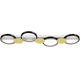 HOMCOM Deckenleuchte LED 38W 1500LM 3000K-6500K dimmbar Deckenlampe Wohnzimmerlampe mit 4 Glühbirnen Fernbedienung Szenenmodi einstellbar Farbtemperatur Deckenbeleuchtung für Wohnzimmer Schlafzimmer   Aosom – Bild 1