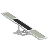 PawHut Hundewippe, Hunde Agility Wippe aus Holz, Rutschfest Hunde Agilitäts Rampe für Hunde unter 30 kg, für Balance, 180 x 30 x 30 cm Weiß   Aosom – Bild 1