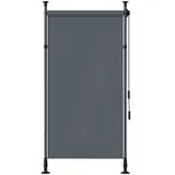 Outsunny Senkrechtmarkise Balkonrollo 150 x 220-310cm mit Kurbel, wetterfestes Balkonsichtschutz aus Polyester in Dunkelgrau für Garten   Aosom.de – Bild 1