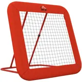 HOMCOM Rebounder für Fußball klappbar 5-stufig höhenverstellbar mit Schutzrand Heringe Rückprallwand Netz für Handball Volleyball Basketball Rot   Aosom.de – Bild 1