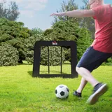 HOMCOM Fußballtor klappbar Rebounder Rückprallwand 5-stufig verstellbar für Mehrsportarten 128x118x108-120cm   Aosom.de – Bild 3