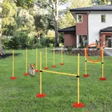 PawHut Hunde Agility Set 3-in-1 Hürden für Haustiere, inklusive Tragetasche, leicht transportierbar, Gelb für Training & Spaß   Aosom.de – Bild 3