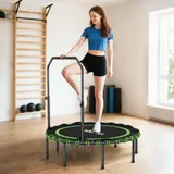 SPORTNOW Fitness Trampolin klappbar Ø122 cm Mini Trampoline mit 5 verstellbaren Handgriffstufen, leise Gummiseil, Trampolin für Erwachsene Trampoline für Indoor Outdoor Jumping   Aosom – Bild 3