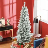 HOMCOM Künstlicher Weihnachtsbaum 180 cm mit 479 Spitzen und Kunstschnee klappbar mit Metallständer für festliche Weihnachtsdeko Grün   Aosom.de – Bild 3