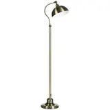 HOMCOM Stehlampe Retro Bogenlampe mit verstellbarem Lampenschirm E27 Messingoptik für Wohnzimmer & Schlafzimmer   Aosom.de – Bild 1