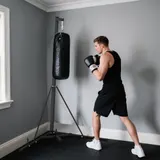 SPORTNOW Boxsackständer Höhenverstellbar freistehende Boxsackhalterung klappbarer Punchingballständer bis 60 kg belastbar aus Stahl in Schwarz   Aosom.de – Bild 3