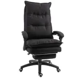 Vinsetto Bürostuhl mit Massagefunktion, bis 120kg, mit Fußstütze, ergonomischer Schreibtischstuhl, höhenverstellbar, Schwarz  Aosom.de – Bild 1