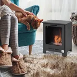 HOMCOM Ethanol-Kamin Bio-Ethanol-Brenner 0,9 L für 3 Stunden Brenndauer, rauchfrei, Metall 40 x 30 x 50 cm, modernes Design   Aosom.de – Bild 3
