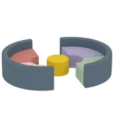 AIYAPLAY Schaumstoff Bausteine 7er-Set Kinder Softbausteine Riesenbausteine mit Cord-Optik Kletterblöcke Großbausteine Bauklötze Bunt   Aosom – Bild 1