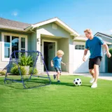 HOMCOM Fußball Rebounder Kickback Tor Rückprallwand Netz beidseitig verstellbar 5 Stufen Stahl Blau 100 x 95 x 90 cm für Training & Spiel   Aosom.de – Bild 3