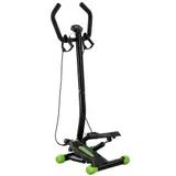HOMCOM Stepper Sidestepper mit Haltegriff und Trainingsbändern, Heimtrainer mit LCD Display aus Stahl, ideal für Fitness und Zuhause   Aosom.de – Bild 1