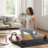 SPORTNOW Hanteln Set 6 Kurzhanteln mit Klappbarem Hantelständer, 2 x 1kg, 2 x 3kg, 2 x 5kg Hexagon-Hanteln, Kugelhantel für Fitness, Gymnastik, Zuhause   Aosom – Bild 3
