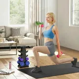 SPORTNOW Hanteln Set 3 Paar Kurzhanteln mit Aufbewahrungsständer rutschfeste Griff, 1-5 kg Hexagon Hantelset Kurzhantel Set für Heimtraining, Fitnessstudio   Aosom – Bild 3