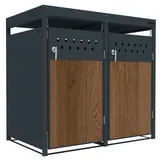 Mülltonnenbox Mülltonnenverkleidung Müllbox Pflanzdach Aufbewahrungsbox – Bild 1