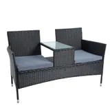 Polyrattan Gartenbank Bank Rattan Sitzbank 2-Sitzer Gartenmöbel Balkonmöbel – Bild 1
