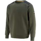 CAT Pullover New Essentials oliv Herren Sweatshirt bequem und strapazierfähig – Bild 1