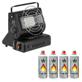 Gasheizung Tragbare 2in1 Camping Heizung Zelt Heizstrahler Keramik 90°drehbar – Bild 1