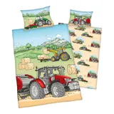 Baby Best Renforcé Wende-Bettwäsche Traktor 40x60 / 100/135 cm – Bild 3
