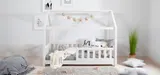 Ticaa Kinderbett Hausbett "Kay" 80x160 Kiefer weiß – Bild 3