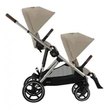 Cybex Gold Zwillings- und Kinderwagen Geschwisterwagen Gazelle S beige – Bild 5