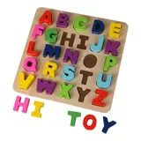 Solini 27-tlg. Holzpuzzle ABC Buchstaben – Bild 1