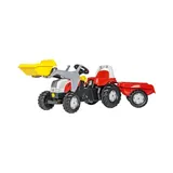 Rolly Toys® Trettraktor rollyKid Steyr 6165 CVT mit Frontlader und Anhänger – Bild 4