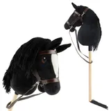 Bieco Hobby Horse Steckenpferd Rappe Größe S mit Trense – Bild 1