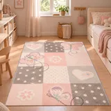Pergamon Kinder Teppich Maui Kids Karo Herzen – Bild 1