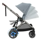 Cybex Gold Zwillings- und Kinderwagen Geschwisterwagen eGazelle S blau – Bild 4
