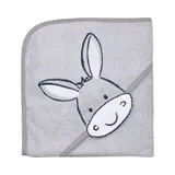Wörner Kapuzen-Badetuch 80x80 cm mit Motiv grau – Bild 2