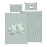 Baby Best Renforcé Wende-Bettwäsche Nordic Forest 40x60 / 100x135 cm – Bild 1
