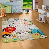 Pergamon Kinder Teppich Faro Safari Bunt Tiere – Bild 1