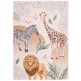 Pergamon Kinder Teppich Maui Kids Giraffe Zebra Löwe – Bild 3