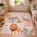 Pergamon Kinder Teppich Maui Kids Giraffe Zebra Löwe – Bild 1