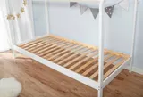 Ticaa Kinderbett Hausbett "Lina" 90x200 cm Kiefer weiß – Bild 1