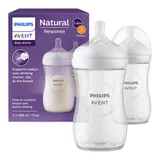 Philips Avent 2er-Pack Babyflasche Natural Response, 260ml, ab 1M – Bild 1