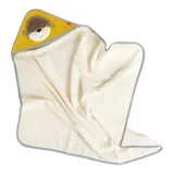 Fehn Kapuzenbadetuch Otter Theo 80x80 cm weiss | gelb | blau – Bild 5