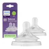 Philips Avent 2er-Pack Natural Response Sauger, Silikon, Stufe 2, ab Geburt – Bild 1
