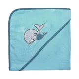 Wörner Kapuzenbadetuch 80x80 cm mit Motiv blau – Bild 3