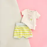 Sanetta Pure Frottee-Shorts Ringel Seepferdchen – Bild 4