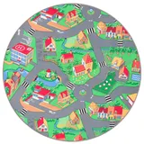 Snapstyle Kinder Spiel Teppich Little Village Rund – Bild 3
