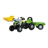 Rolly Toys® Trettraktor rollyKid Deutz-Fahr 5115 G TB mit Anhänger und Frontlader – Bild 3