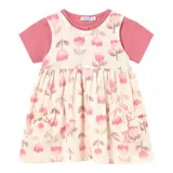 Mayoral Baby 2-tlg. Set Kleid ohne Arm und Jacke kurzarm Blumen – Bild 3