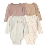 Carter's 4er-Pack Bodys langarm Hunde Ringel – Bild 3