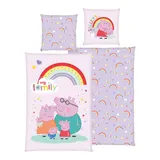 Baby Best Peppa Pig Renforcé Wende-Bettwäsche Peppa Pig 80x80 / 135x200 cm – Bild 3